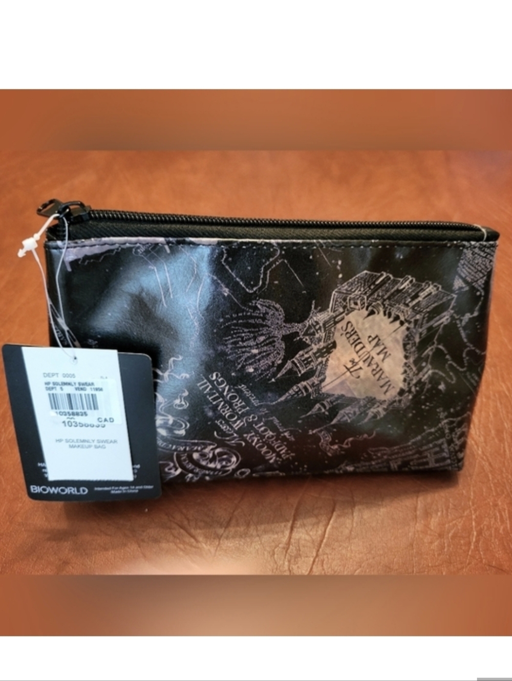 Harry Potter Marauder's Map Makeup Bag, New With Tags